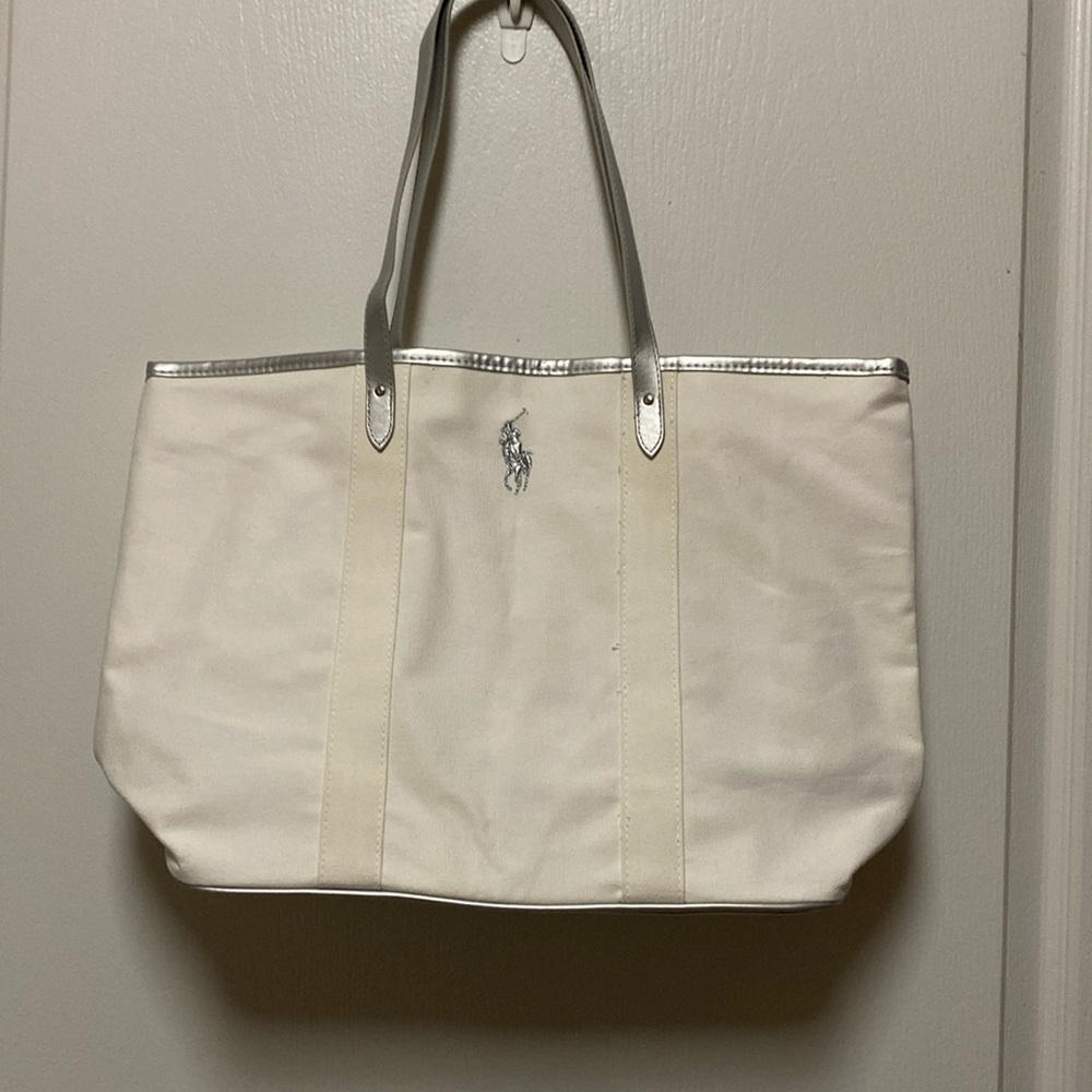 POLO CANVAS TOTE BRAND NEW NO TAGS PINK LIINIG INSIDE